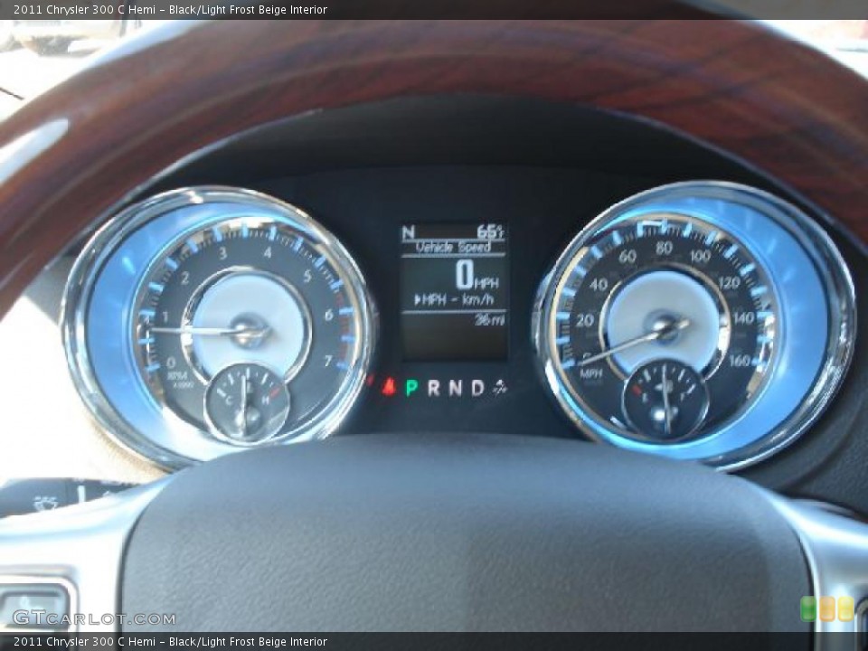 Black/Light Frost Beige Interior Gauges for the 2011 Chrysler 300 C Hemi #48747711