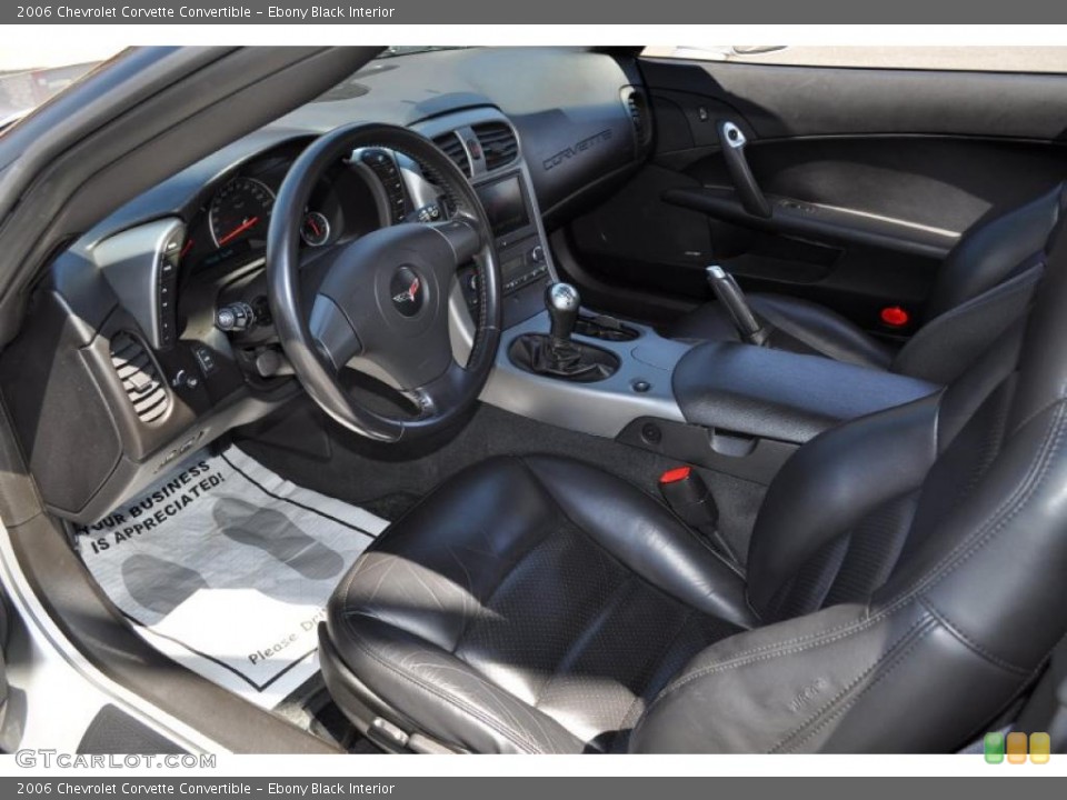 Ebony Black Interior Photo for the 2006 Chevrolet Corvette Convertible #48747870