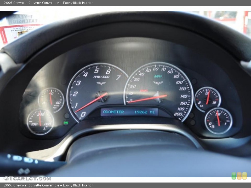 Ebony Black Interior Gauges for the 2006 Chevrolet Corvette Convertible #48747954