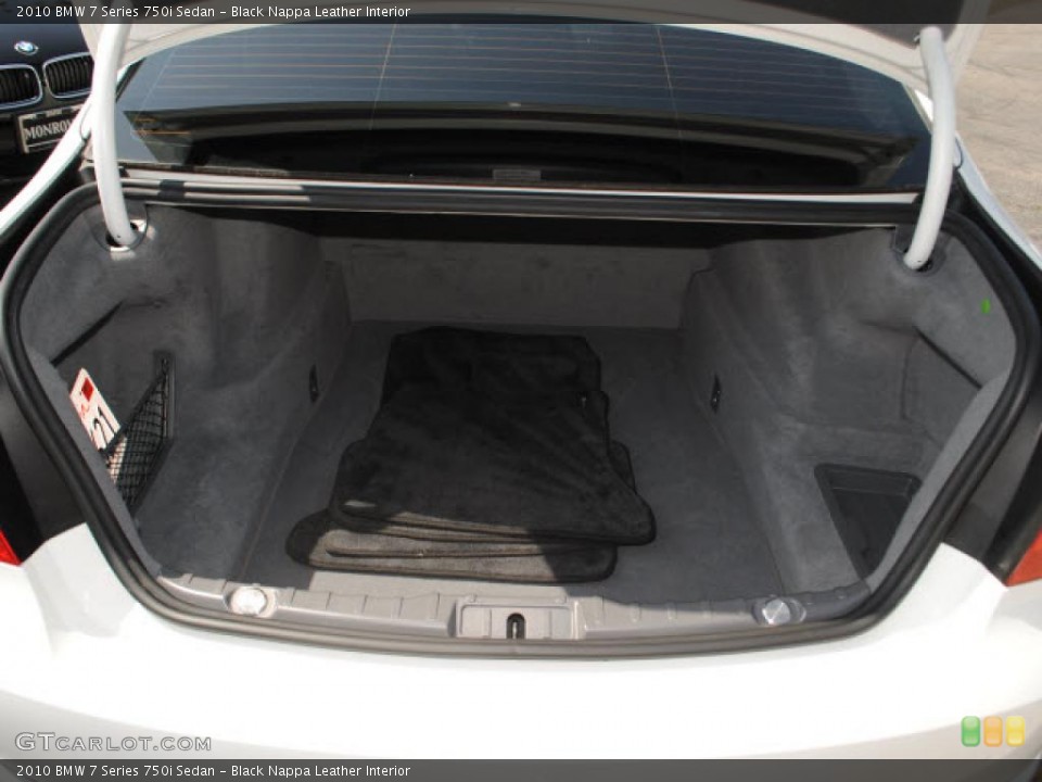Black Nappa Leather Interior Trunk for the 2010 BMW 7 Series 750i Sedan #48747993
