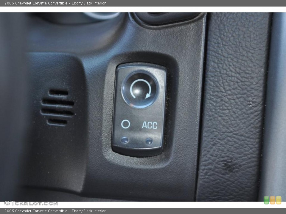 Ebony Black Interior Controls for the 2006 Chevrolet Corvette Convertible #48748071