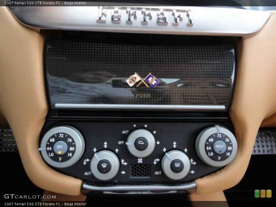 Beige Interior Controls for the 2007 Ferrari 599 GTB Fiorano F1 #48754285