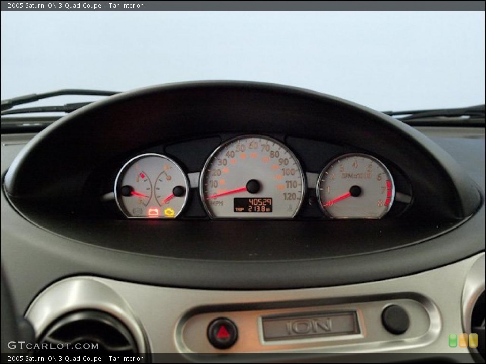 Tan Interior Gauges for the 2005 Saturn ION 3 Quad Coupe #48755347
