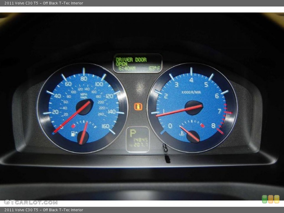 Off Black T-Tec Interior Gauges for the 2011 Volvo C30 T5 #48773532