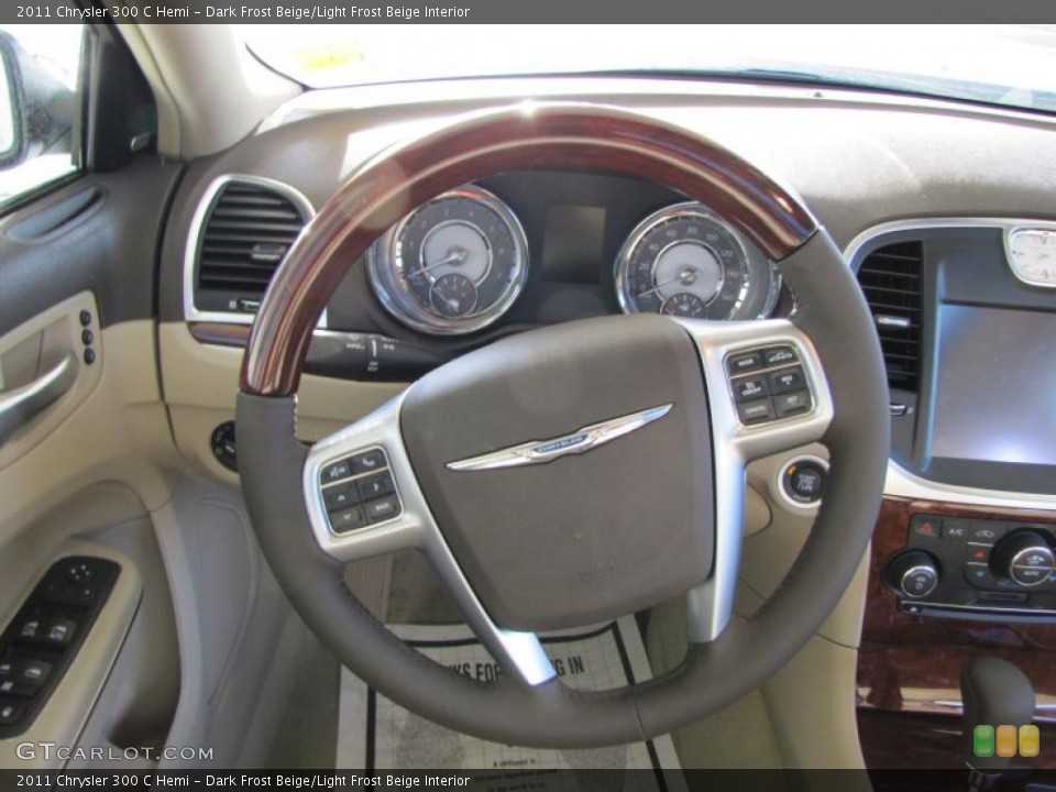 Dark Frost Beige/Light Frost Beige Interior Steering Wheel for the 2011 Chrysler 300 C Hemi #48774858