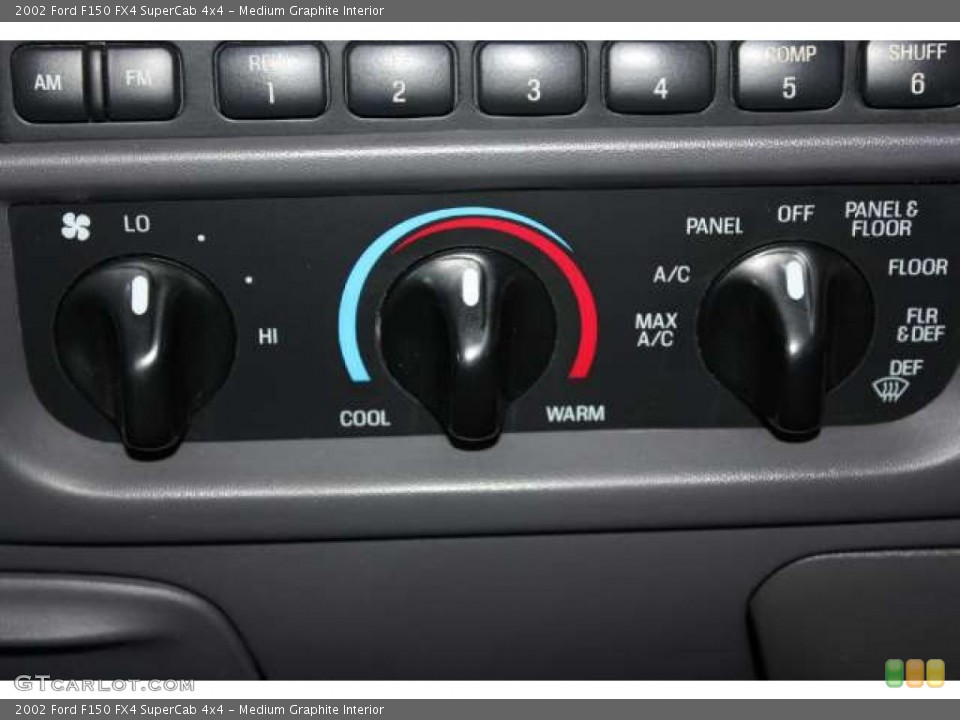 Medium Graphite Interior Controls for the 2002 Ford F150 FX4 SuperCab 4x4 #48774909