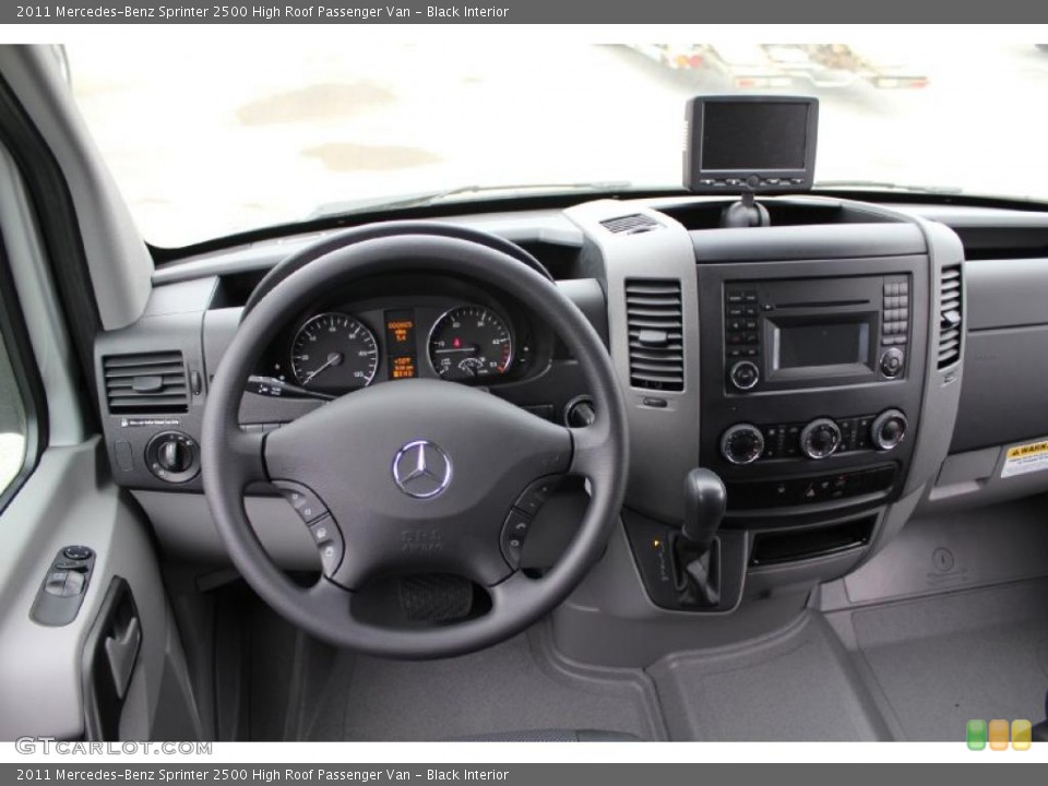 Black Interior Dashboard for the 2011 Mercedes-Benz Sprinter 2500 High Roof Passenger Van #48776034