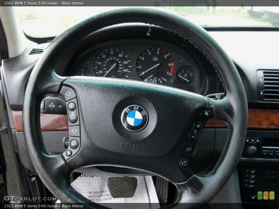 Black Interior Steering Wheel for the 2002 BMW 5 Series 540i Sedan #48785338