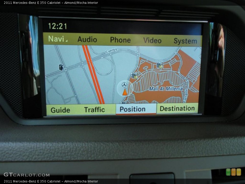 Almond/Mocha Interior Navigation for the 2011 Mercedes-Benz E 350 Cabriolet #48785947