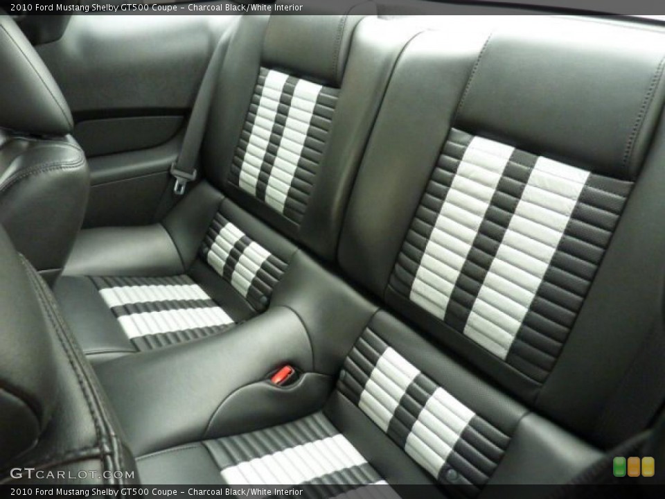 Charcoal Black/White Interior Photo for the 2010 Ford Mustang Shelby GT500 Coupe #48787267