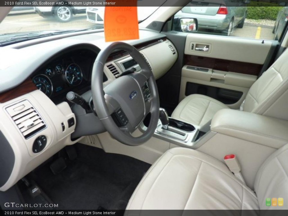 Medium Light Stone Interior Prime Interior for the 2010 Ford Flex SEL EcoBoost AWD #48788545