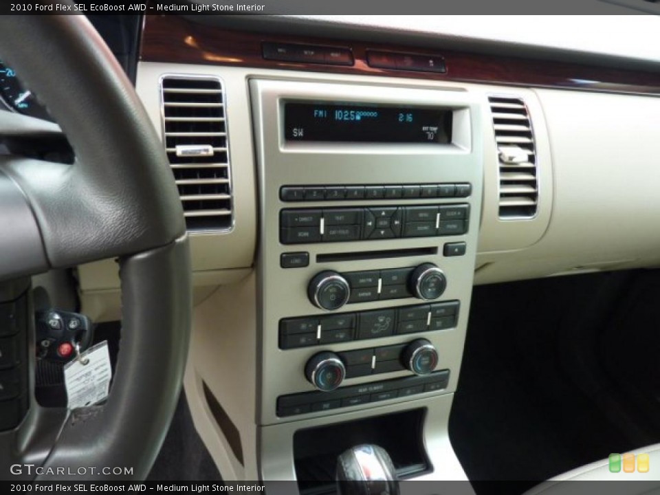 Medium Light Stone Interior Controls for the 2010 Ford Flex SEL EcoBoost AWD #48788575