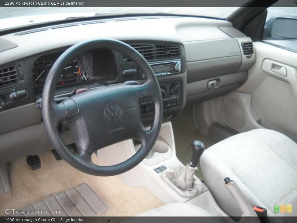Beige 1998 Volkswagen Cabrio Interiors