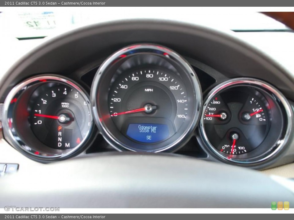 Cashmere/Cocoa Interior Gauges for the 2011 Cadillac CTS 3.0 Sedan #48790420