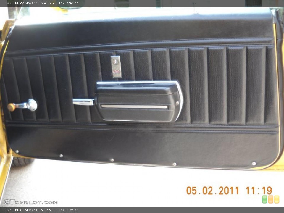 Black Interior Door Panel for the 1971 Buick Skylark GS 455 #48792658