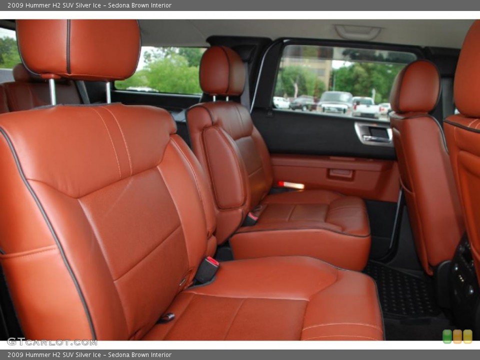 Sedona Brown Interior Photo for the 2009 Hummer H2 SUV Silver Ice #48792859