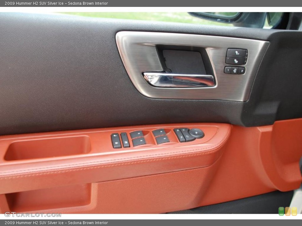 Sedona Brown Interior Controls for the 2009 Hummer H2 SUV Silver Ice #48792931