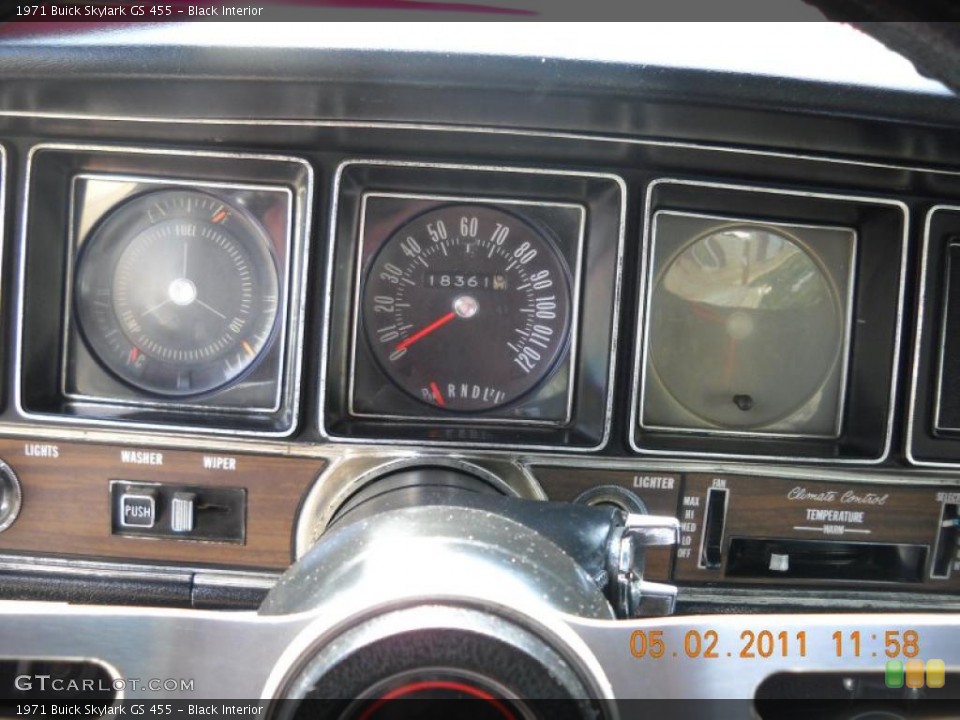 Black Interior Gauges for the 1971 Buick Skylark GS 455 #48793051