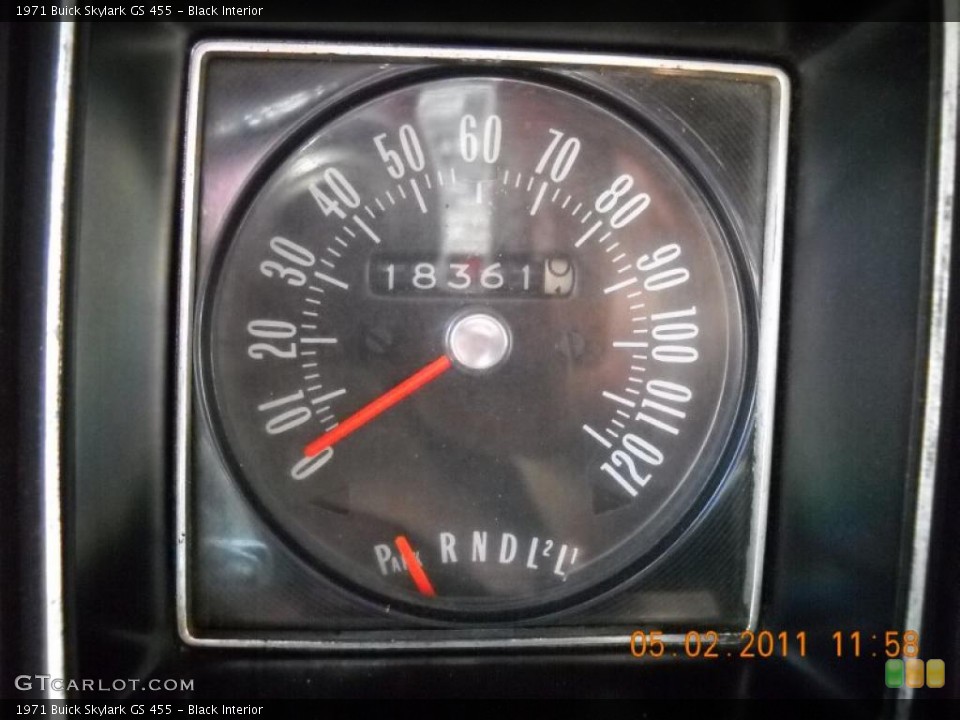 Black Interior Gauges for the 1971 Buick Skylark GS 455 #48793063