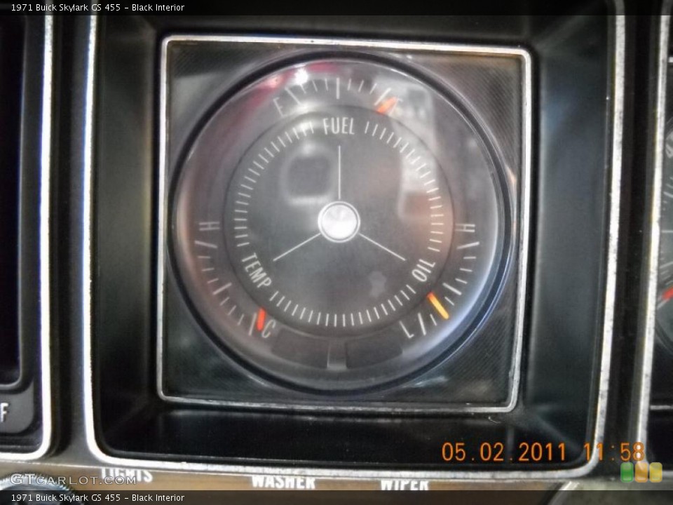 Black Interior Gauges for the 1971 Buick Skylark GS 455 #48793081
