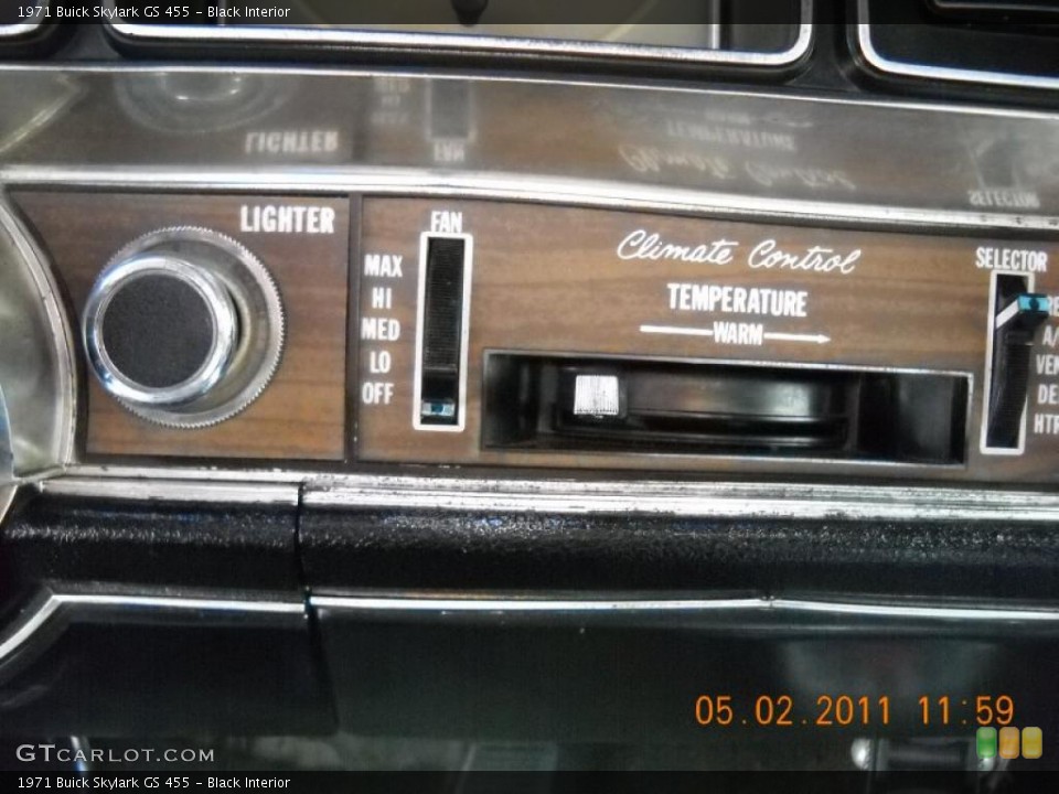 Black Interior Controls for the 1971 Buick Skylark GS 455 #48793117