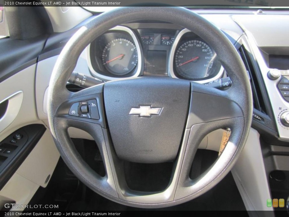 Jet Black/Light Titanium Interior Steering Wheel for the 2010 Chevrolet Equinox LT AWD #48796204
