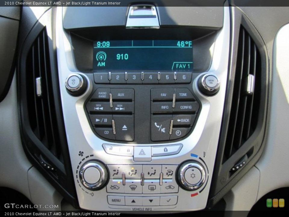 Jet Black/Light Titanium Interior Controls for the 2010 Chevrolet Equinox LT AWD #48796251
