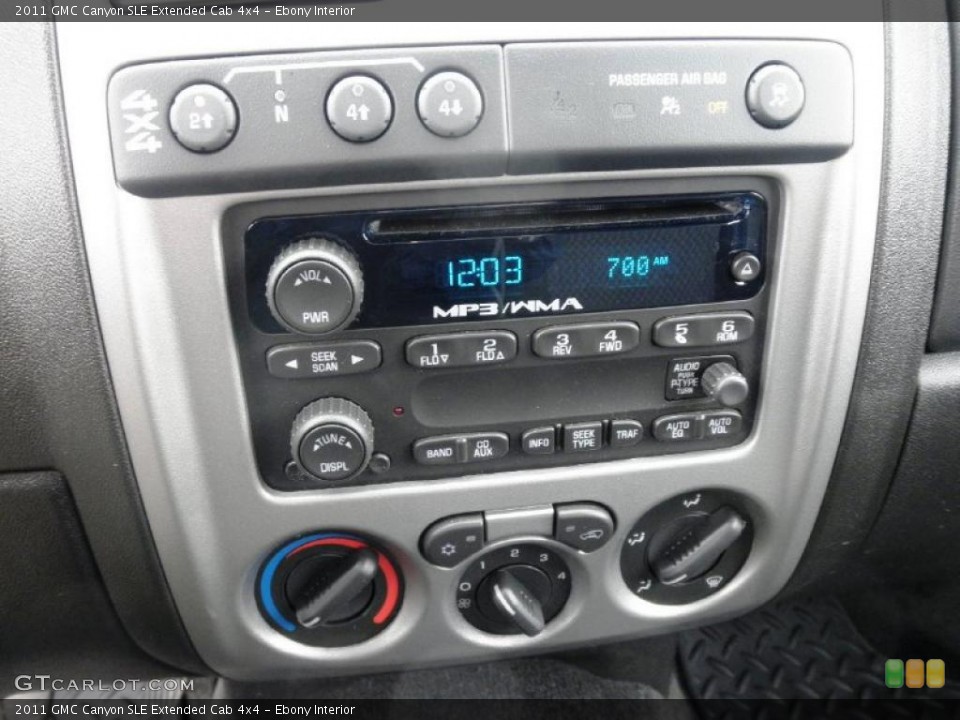 Ebony Interior Controls for the 2011 GMC Canyon SLE Extended Cab 4x4 #48797788