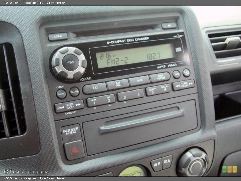 Gray Interior Controls for the 2010 Honda Ridgeline RTS #48798097