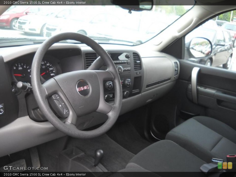 Ebony Interior Photo for the 2010 GMC Sierra 1500 SL Crew Cab 4x4 #48801156