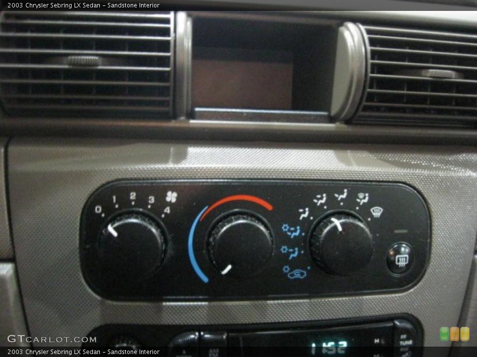 Sandstone Interior Controls for the 2003 Chrysler Sebring LX Sedan #48802960