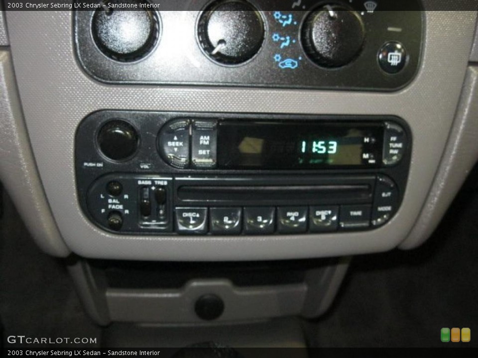 Sandstone Interior Controls for the 2003 Chrysler Sebring LX Sedan #48802975