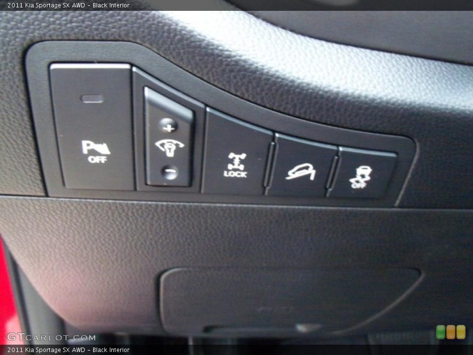 Black Interior Controls for the 2011 Kia Sportage SX AWD #48804175