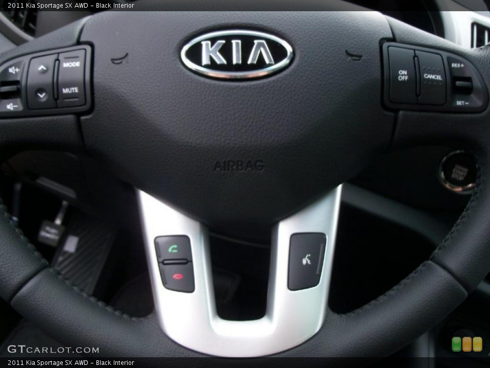Black Interior Steering Wheel for the 2011 Kia Sportage SX AWD #48804190