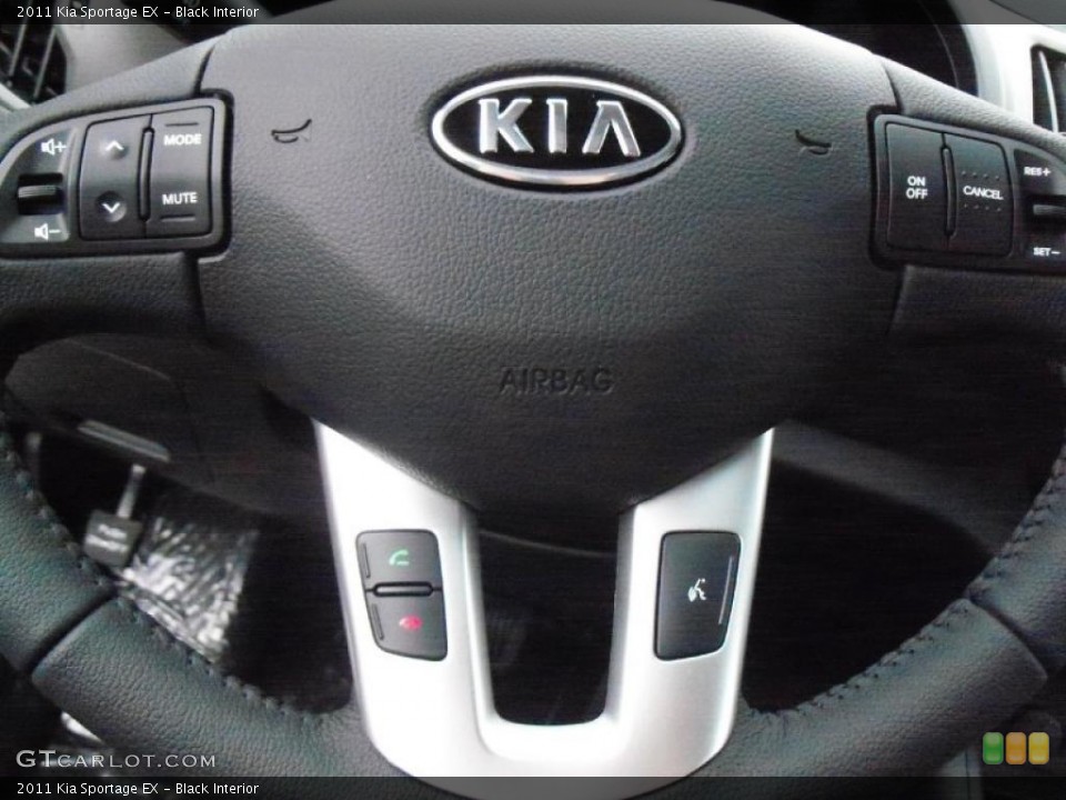 Black Interior Steering Wheel for the 2011 Kia Sportage EX #48805756