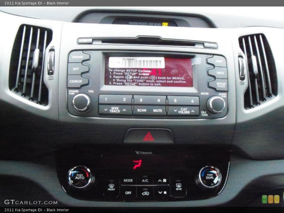 Black Interior Controls for the 2011 Kia Sportage EX #48805780