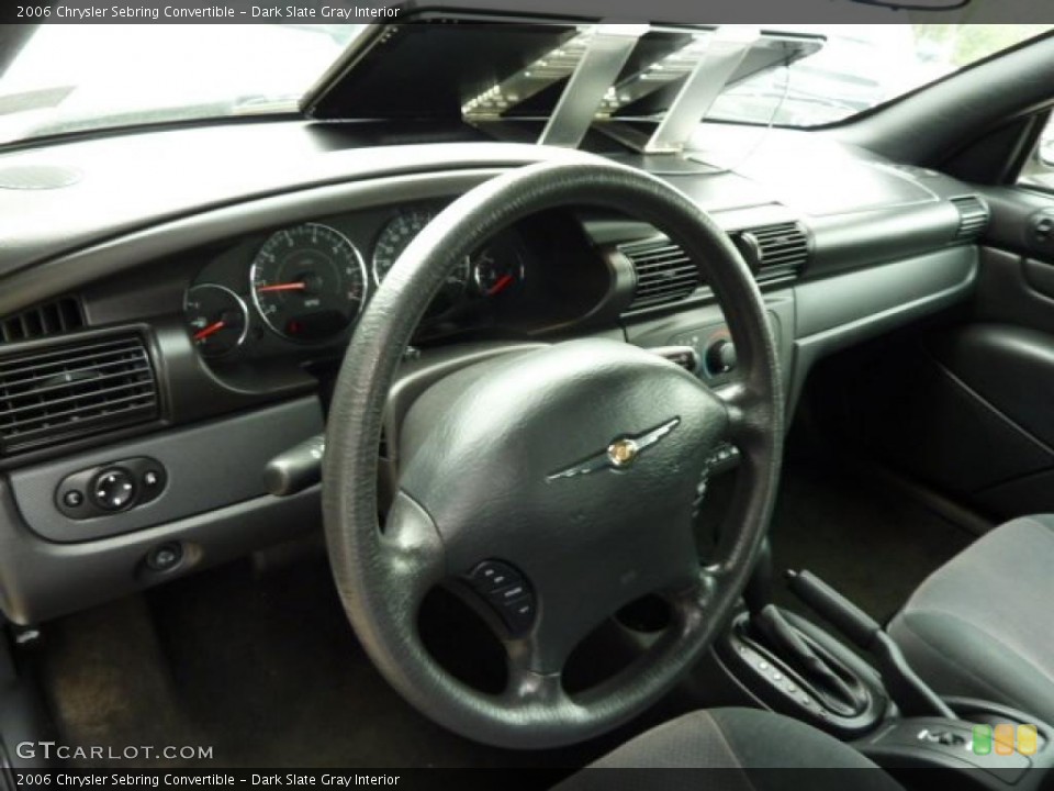 Dark Slate Gray Interior Steering Wheel for the 2006 Chrysler Sebring Convertible #48807226