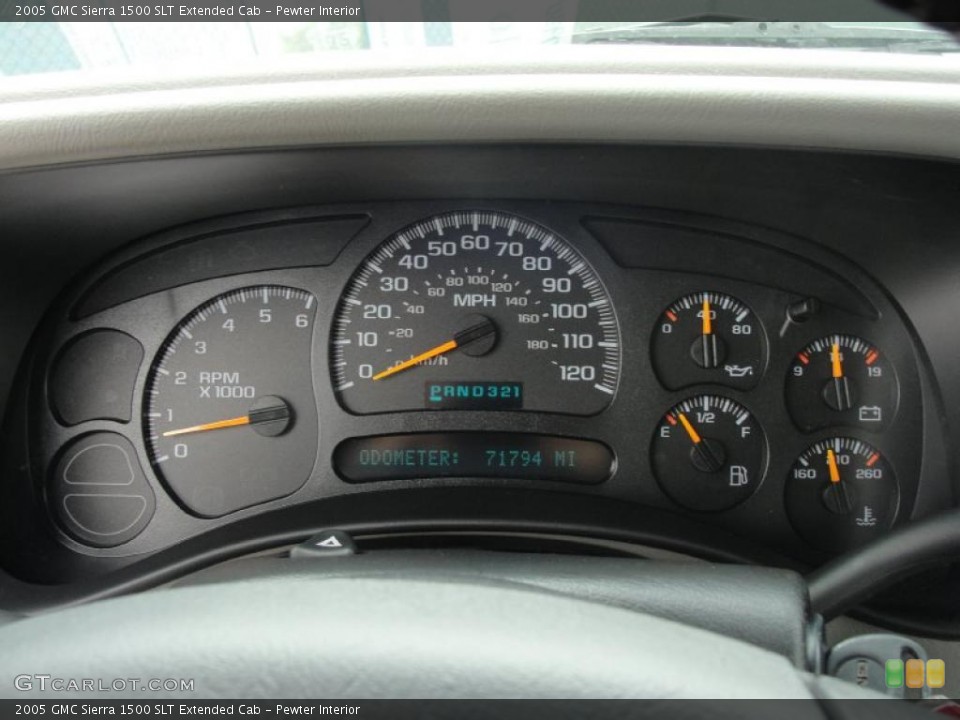 Pewter Interior Gauges for the 2005 GMC Sierra 1500 SLT Extended Cab #48808207
