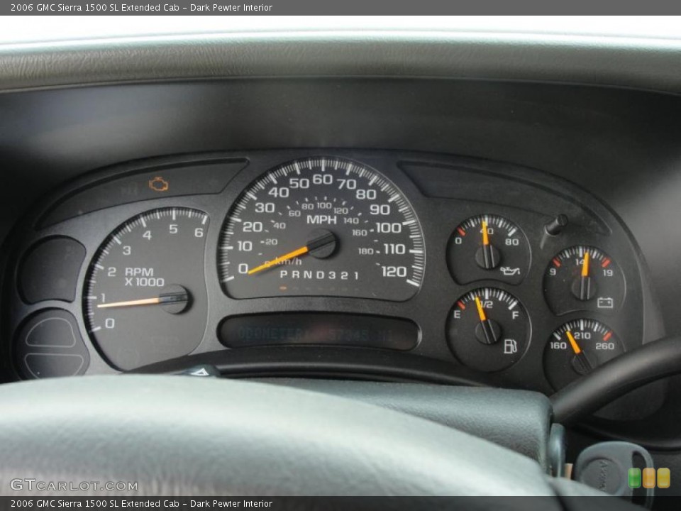 Dark Pewter Interior Gauges for the 2006 GMC Sierra 1500 SL Extended Cab #48809948
