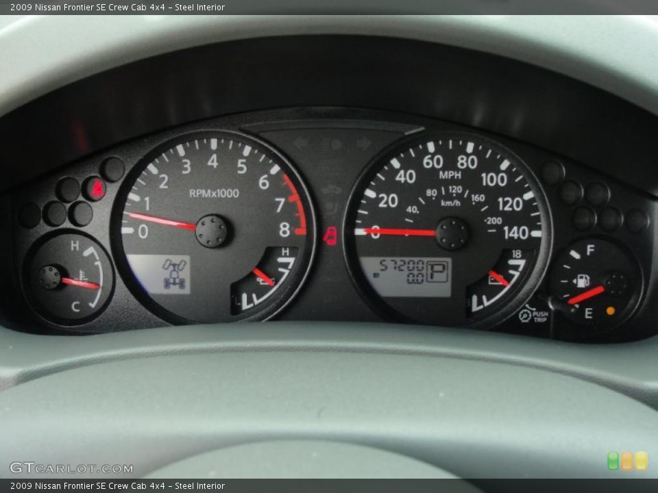 Steel Interior Gauges for the 2009 Nissan Frontier SE Crew Cab 4x4 #48812772