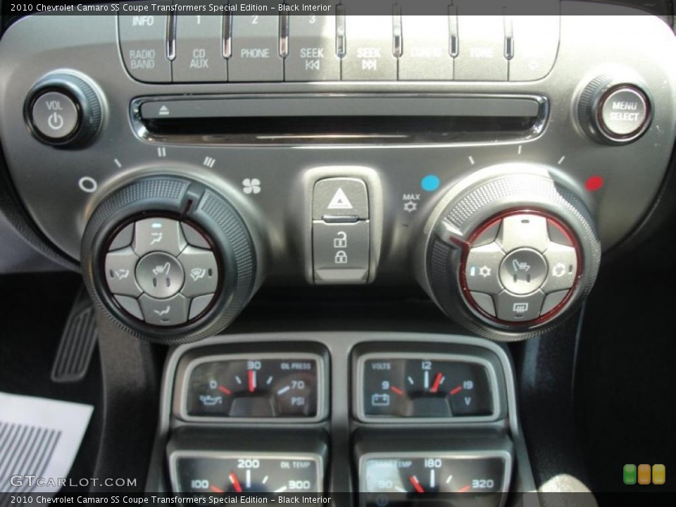 Black Interior Controls for the 2010 Chevrolet Camaro SS Coupe Transformers Special Edition #48813279