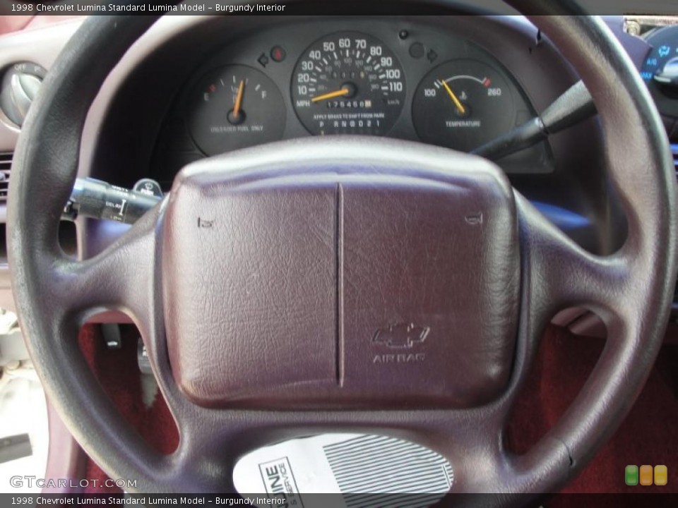 Burgundy Interior Steering Wheel for the 1998 Chevrolet Lumina  #48813759