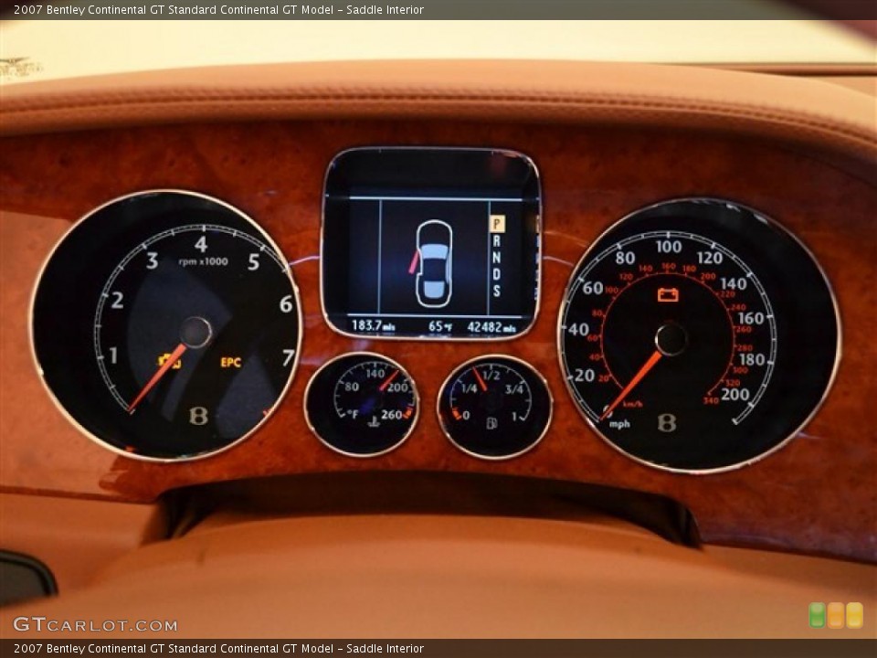 Saddle Interior Gauges for the 2007 Bentley Continental GT  #48815880