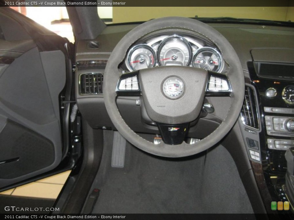 Ebony Interior Steering Wheel for the 2011 Cadillac CTS -V Coupe Black Diamond Edition #48817227