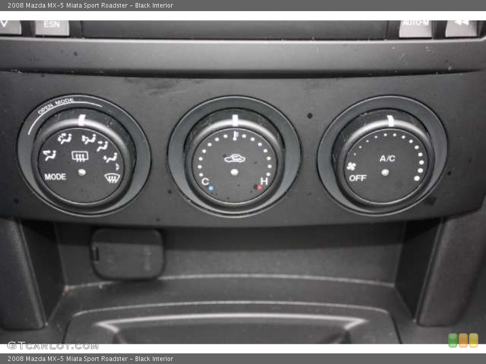 Black Interior Controls for the 2008 Mazda MX-5 Miata Sport Roadster #48820851