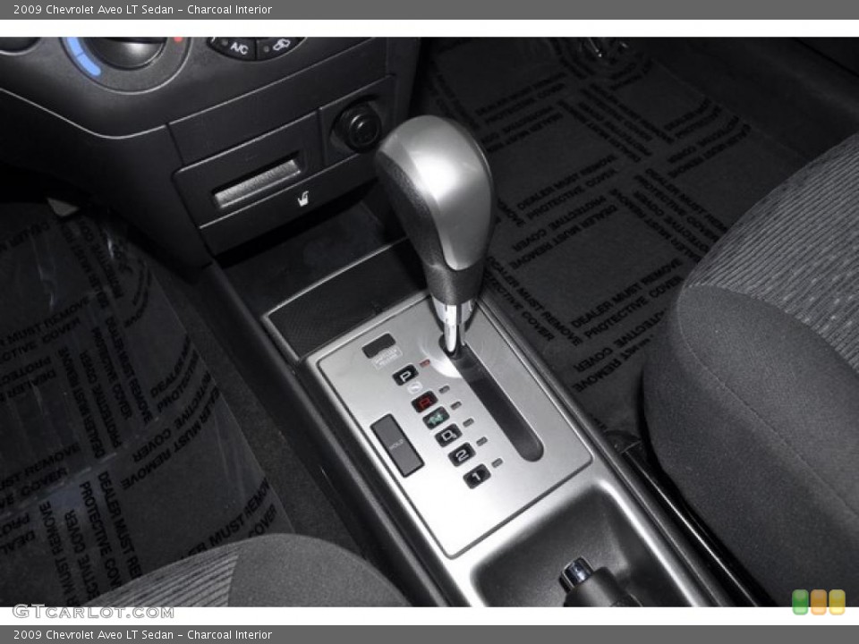 Charcoal Interior Transmission for the 2009 Chevrolet Aveo LT Sedan #48823122