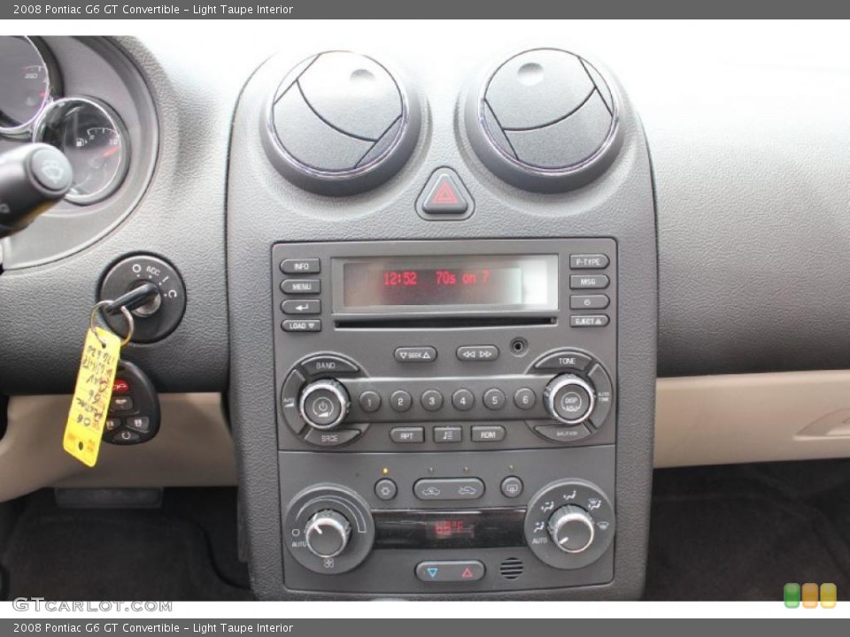 Light Taupe Interior Controls for the 2008 Pontiac G6 GT Convertible #48823182