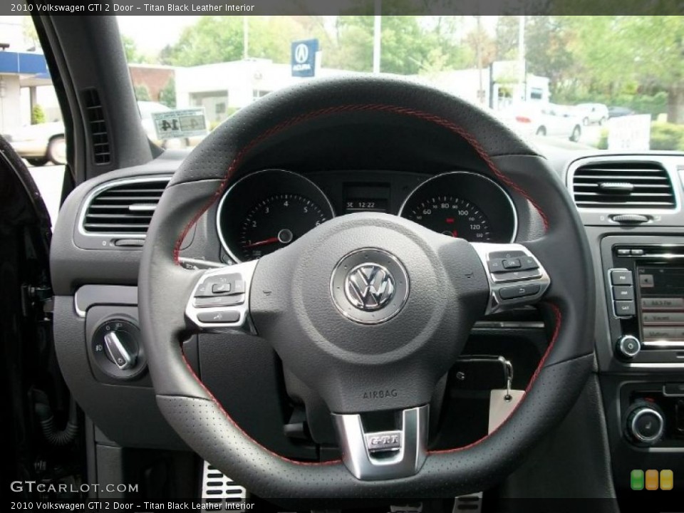 Titan Black Leather Interior Steering Wheel for the 2010 Volkswagen GTI 2 Door #48825450