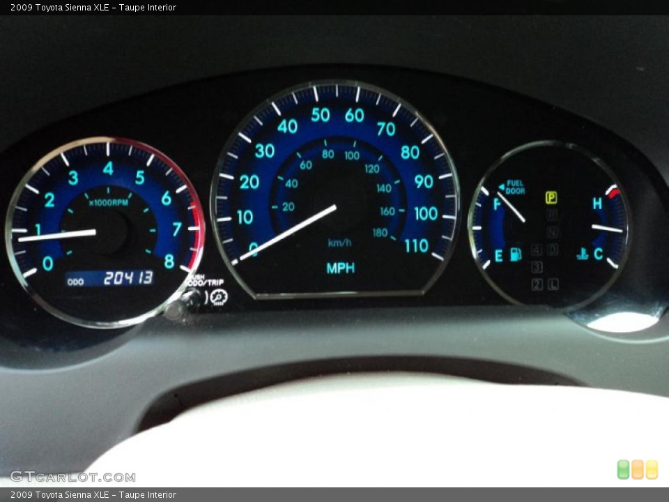 Taupe Interior Gauges for the 2009 Toyota Sienna XLE #48826470