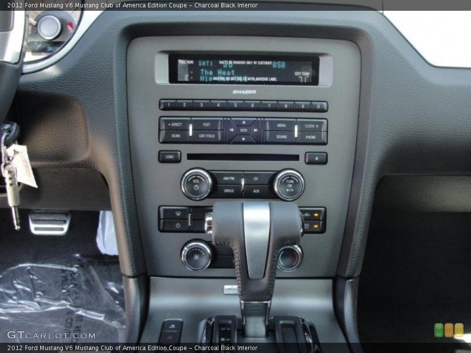 Charcoal Black Interior Controls for the 2012 Ford Mustang V6 Mustang Club of America Edition Coupe #48827324